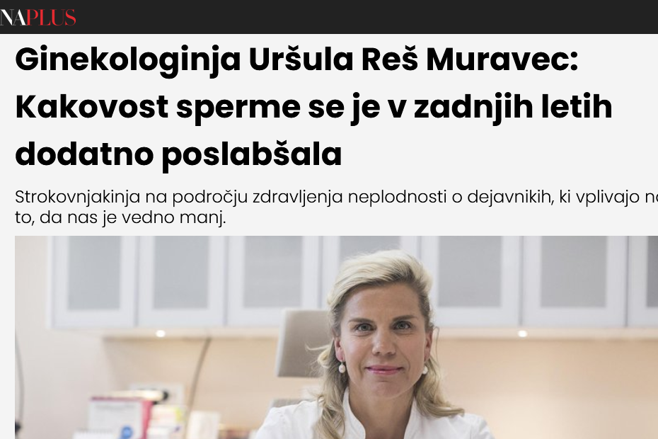 Uršula Reš Muravec članek za Onaplus o neplodnosti